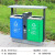 户外垃圾桶不锈钢室外果皮箱公园景区公共场合环卫大号分类垃圾箱不含税运 E58-豪华桶(咖啡色)
