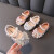 靓棉阁女宝宝鞋子一周岁生日款女童婴儿学步鞋软底小童皮鞋 米色 16码内长12.5cm