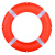 船用塑料救生圈 实心加厚泡沫应急防汛抗洪游泳圈CCS船检 单人红色EVA浮标