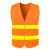 桔红荧光黄施工汽车年检衣园林环卫服保安物业防护反光马甲背心 黄布灰条
