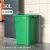 无盖大垃圾桶30升40大号户外方形桶家用大容量厨房超大卫生桶 30L绿色正方形无盖垃圾桶 +垃圾袋