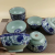 端辰真武 青瓷碗 牡丹青花瓷 广西南山瓷厂 8英寸菜盘(5只装)