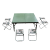 GAJY 野战餐桌 便携会议折叠多功能野营餐桌1.1*1.1m【含8个马扎】 GA-012