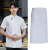 耀王厨师工作服烘焙餐厅薄款短袖厨师服夏 白色上衣+围裙 2XL 
