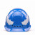 埠帝海华A3安全帽工地国标透气工地头盔电力工程安全帽安全生产工作帽 A3天蓝旋钮帽衬