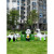 户外卡通动物熊猫分类垃圾桶玻璃钢雕塑游乐园商场用美陈装饰摆件 121竹子熊猫垃圾桶