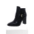 拉夫劳伦（Ralph Lauren）lauren ralph laurenMailyn 女式皮革压花踝靴 - 黑色 黑色的 US 9