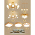 原木风灯具全屋套装组合餐厅卧室实木吸顶灯北欧大气魔定制 6头双层-直径88CM-三色光  标准 x 10x10x10cm x 10W