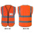 环卫工人警示衣安全员定制安全背心代驾反光马甲多口袋电力巡查 橘红色布款有口袋 XL