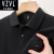 VZVL新款高端男士Polo保罗衫短袖T恤100%纯棉高品质夏季宽松翻领T恤男 267黑色 105/M