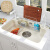 三只小白厨房水槽石英石洗菜盆日式大单槽一体式台下盆花岗岩奶黄色洗碗槽 ZA800*500(C2套餐)