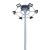 led电动升降高杆灯大功率足球场广场灯篮球场灯港口专用照明灯杆高度15米+6个200WLED灯具