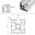  基克孚 欧标工业铝型材4040工作台框架铝合金型材40*40C架子（定制）备件 欧标4040L-N2-10.5双面封槽 