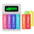 德力普（Delipow）5号彩色电池配USB液晶显示屏充电器DLP-S405充电器+5号彩色8节