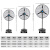 纳仕德XJN0004 电风扇落地大尺寸功率工业风扇防尘立式大风商用铝合金牛角扇  扇头70cm					