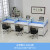 科威顿定制职员办公桌椅组合简约现代工位屏风卡座2/4/6人位员工办工桌HKNA 工字型2人位