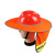 劳保佳 可折叠遮阳帽罩 工地遮阳防晒防雨透气遮阳套板 不含安全帽 荧光橙 均码 1顶装