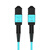 良浦 光纤跳线MPO-MPO母头12芯 多模万兆OM3 40/100G模块用MPO光纤线 1米 MPO-MD12-1M	