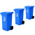 超宝（CHAOBAO）B-002 环卫酒店物业用大号带盖垃圾桶 100L蓝色