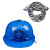 太阳能风扇安全帽适用男夏季带风扇遮阳防晒透气头盔定制印字 蓝色太阳能帽加彩色遮阳板