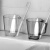 G LUXOME 北欧透明创意简约几何洗漱杯漱口杯家用情侣刷牙杯带 【4个装】透明+咖啡+粉色+灰色