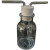 惠利得玻璃洗气瓶洗气装置含广口瓶双孔橡胶塞90度长玻璃导管化学实验室 500毫升洗气装置(全套)