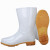 白色雨鞋耐油耐酸碱卫生靴牛筋底水鞋防滑白色工作雨鞋     3天 中筒雨鞋 38
