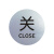 谋福（CNMF）导示牌铝塑板标牌标识牌标语牌告示指示牌科室牌门贴牌银色 （关 圆形 5个装）9164