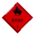 易燃液体气体腐蚀标识牌铝制安全告示危化品车辆警示牌贴纸 易燃液体3(铝板非冲压款) 30x30cm