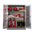 沙图304不锈钢消防装备柜室外用微型消防柜消防站消防器材器材柜定制 银色160-150消防柜三人套餐