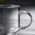 宣室堂 玻璃杯子耐热透明玻璃品茗杯小茶杯带把水杯功夫茶具主人杯小茶碗家用 圧底桶杯150ml/4只装