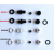 千奇梦电缆防水接头 尼龙电缆接头m8 塑料接头pg7m12M16m20 m25pg9G1/2 PG7所有规格默认发白色