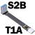Type-C对USB3.1公对公对母扁平延长线 A母对C公type-c弯角L型直角 T1A-S2B 0.03m