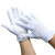 者也 10双白色棉礼仪手套 加厚棉劳保演出表演白手套 棉点胶手套