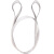 可定制吊装带起重小吊带薄型单层扁带加厚白色双吊耳扣双环尼龙绳 宽4CM*长1M*厚2.8MM