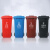科力邦（Kelibang) 户外垃圾桶 大号加厚240L干湿分类垃圾桶带盖市政环卫垃圾桶挂车 蓝色 KB1043 可回收