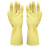劳保佳 乳胶手套 加强加厚清洁洗碗防水橡胶手套 乳白色 M码 1双装