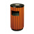 南 GPX-57B 户外圆形环保垃圾桶 仿木纹铁烤漆垃圾箱果皮桶 内桶容量33升