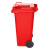 舒蔻（Supercloud）大号塑料分类垃圾桶小区环卫户外带轮加厚垃圾桶可定制图案120L加厚红色分类有害垃圾