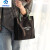 MZXM德国进口品质初中学生补习手提袋帆布袋大容量文件袋书包女手拎 白包-黑带子-大号