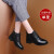 Cupald牛皮单鞋女2024春季新款女鞋子粗跟高跟鞋皮鞋女中跟妈妈鞋工作鞋 黑色侧拉链 （不加绒）头层牛皮 38
