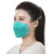 头戴式口罩一次性级别防护病菌粉尘透气袋装绿色k 头戴式白色50盒1000个(盒装/独立包装/N