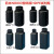 日本NIKKO亚速旺HDPE瓶试剂瓶塑料瓶方形/圆形遮光黑色遮光J角型瓶15-3011-55 方形细口黑色 500ml