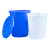 适用圆形大号加厚塑料大水桶储水带盖胶桶商用特大容量环卫垃圾桶 白色45L有盖 加厚
