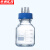 京洲实邦 补料瓶 实验室蓝盖玻璃通孔试剂加料瓶 小号250ml三通两个装ZJ-1432