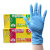 尚和手套（SHOWA）一次性丁腈手套无粉防滑麻指加厚防水耐油实验检查 蓝色886/L/100只