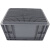 海斯迪克 EU周转箱塑料箱 汽配可堆式储物箱零件箱  灰色无盖600*400*230