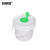 安赛瑞 湿巾桶 密封抽拉式塑料纸巾桶 化工酒精消毒桶 不含纸巾 白色矮款 3L 6A00464