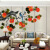 蓝鱼（LANYU）3D电视背景墙壁纸无缝墙布 新中式柿子客厅卧室立体墙纸水墨壁画 加厚整张-无纺布