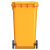 科力邦（Kelibang） 医疗垃圾桶 大号塑料环卫户外垃圾桶加厚带盖240L带轮翻盖分类垃圾桶 KB1015 黄色